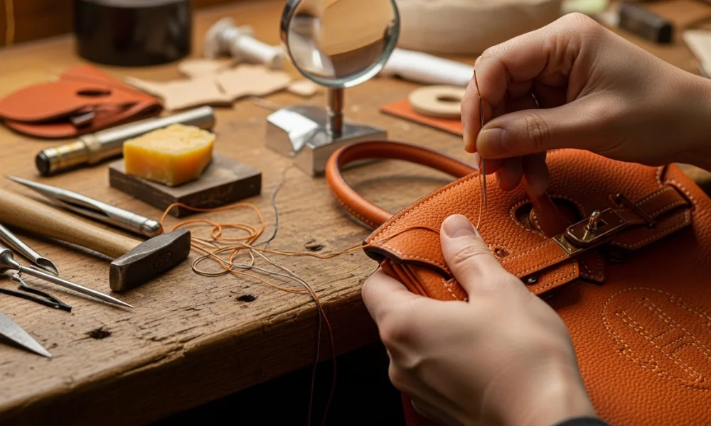 Hermès luxury Birkin bag craftsmanship