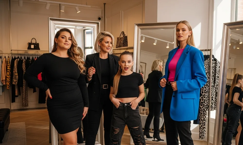 Baddie fashion trends chic boutique style with women in modern outfits