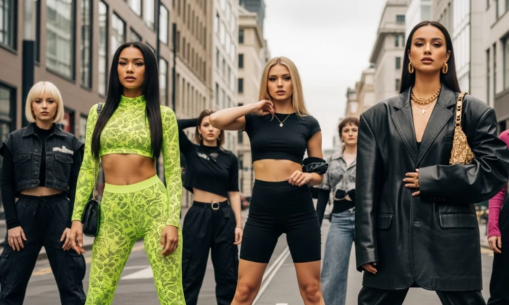 Baddie fashion trends group street style with bold outfits