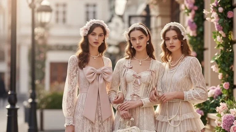 Coquette fashion trends in lace