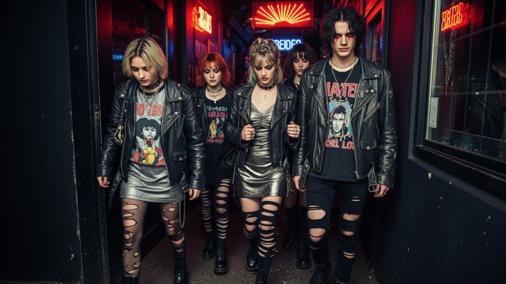 Indie sleaze 2025 gritty glam street style