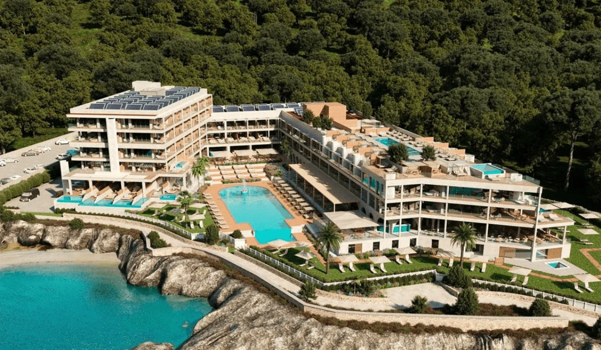 Beachfront resort with pools