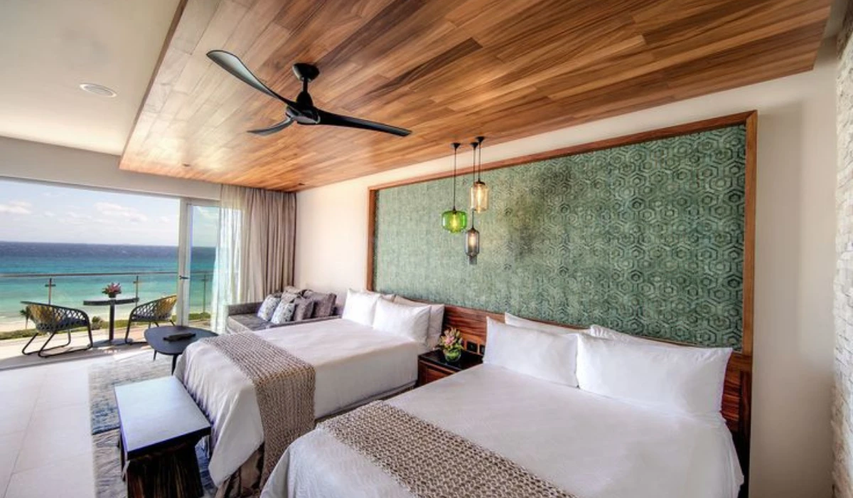 Ocean-view hotel room