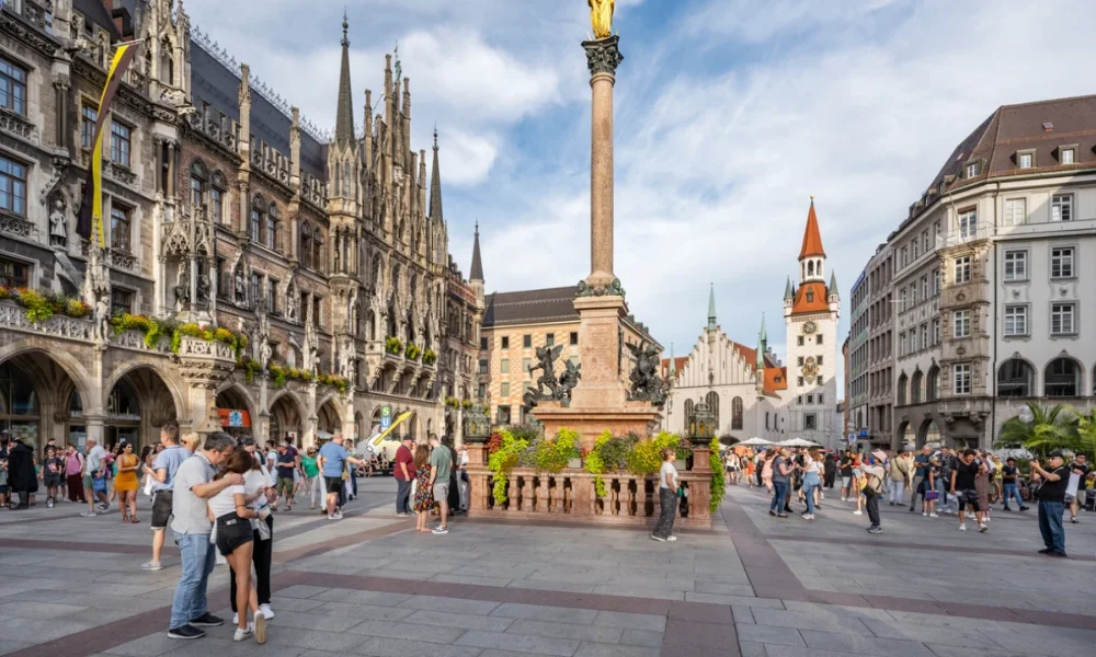 Marienplatz, Munich with New Town Hall