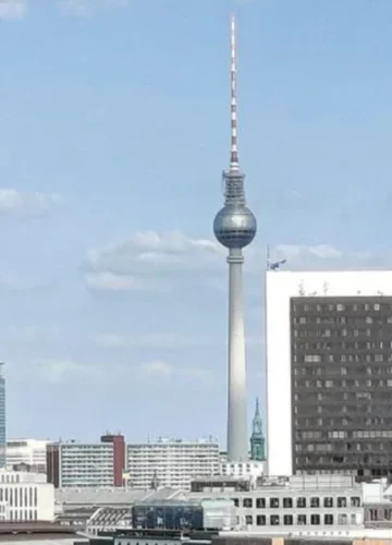 Berlin cityscape with TV Tower and buildings