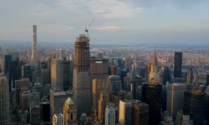 NYC skyline, construction, Chrysler Building