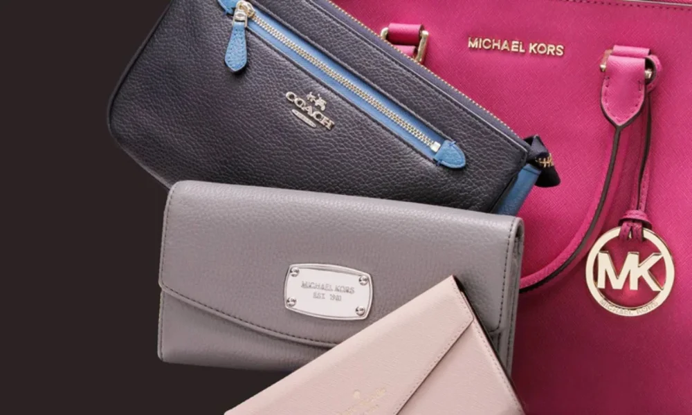 Assorted designer handbags and wallets