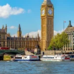 Big Ben, Parliament, and boats on Thames