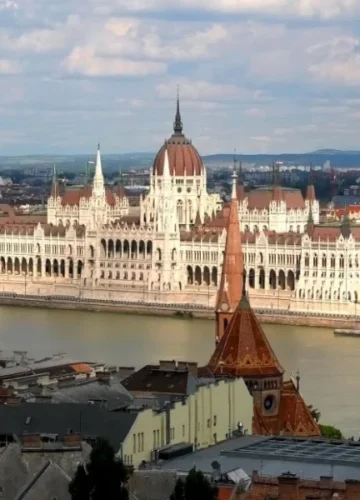 Budapest Parliament building by the Danube