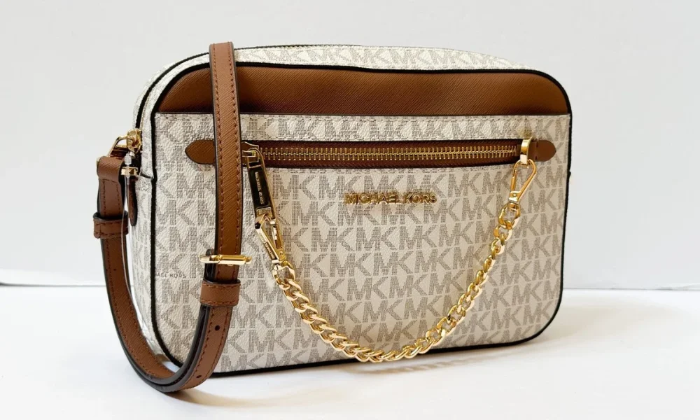 Michael Kors crossbody bag, white/brown