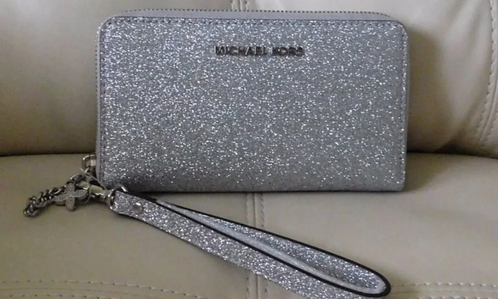 Michael Kors glitter wallet with wristlet