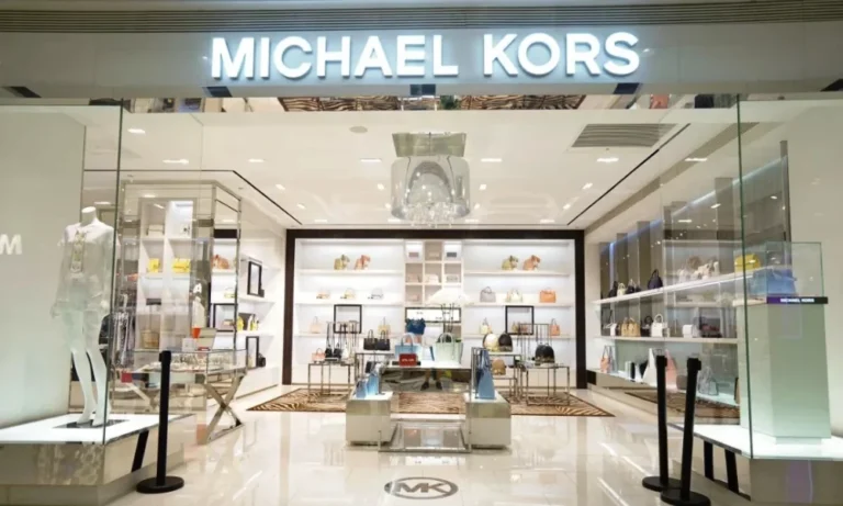 Michael Kors store with handbags on display