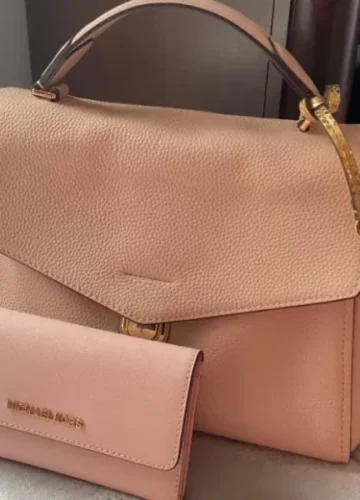 Pink Michael Kors purse and wallet