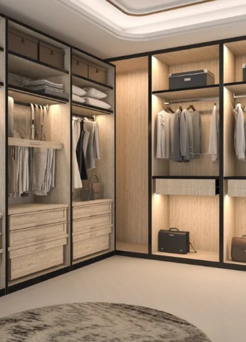 Modern walk in closet design