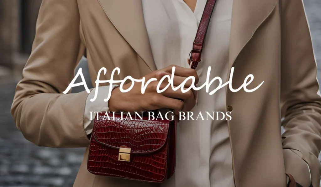 Woman with red handbag
