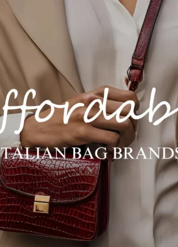 Woman with red handbag