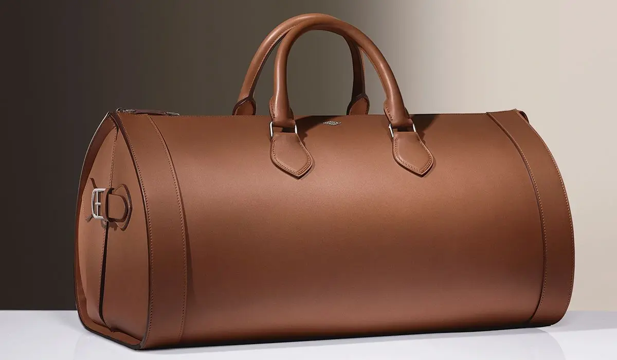 15. Leather Weekender Duffel Bag