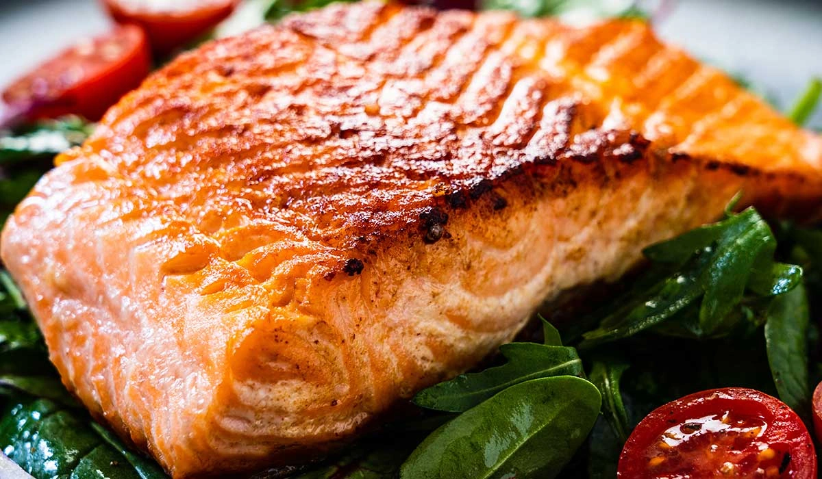 Honey Soy Glazed Air Fryer Salmon