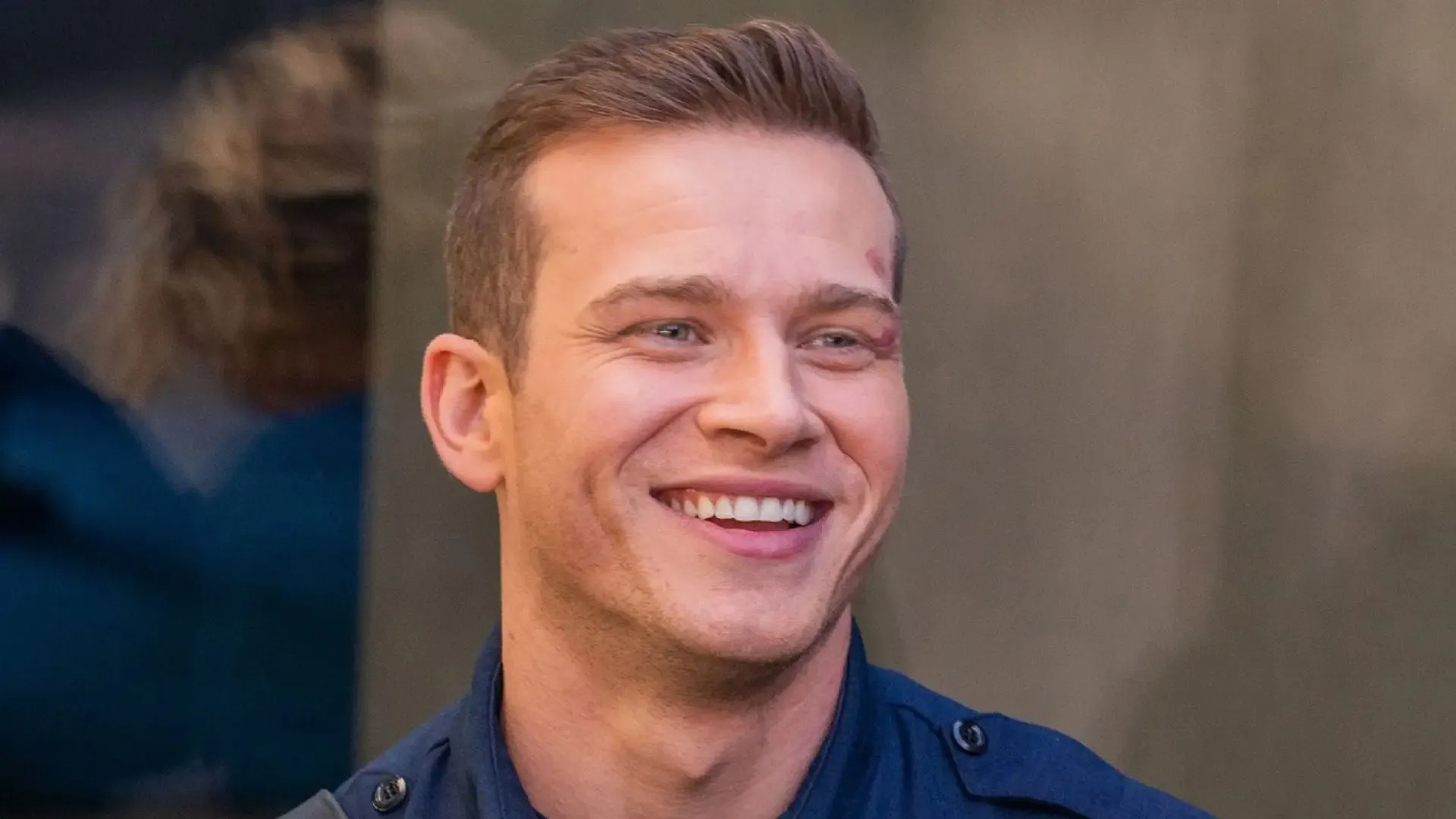 Professional portrait of a firefighter in uniform