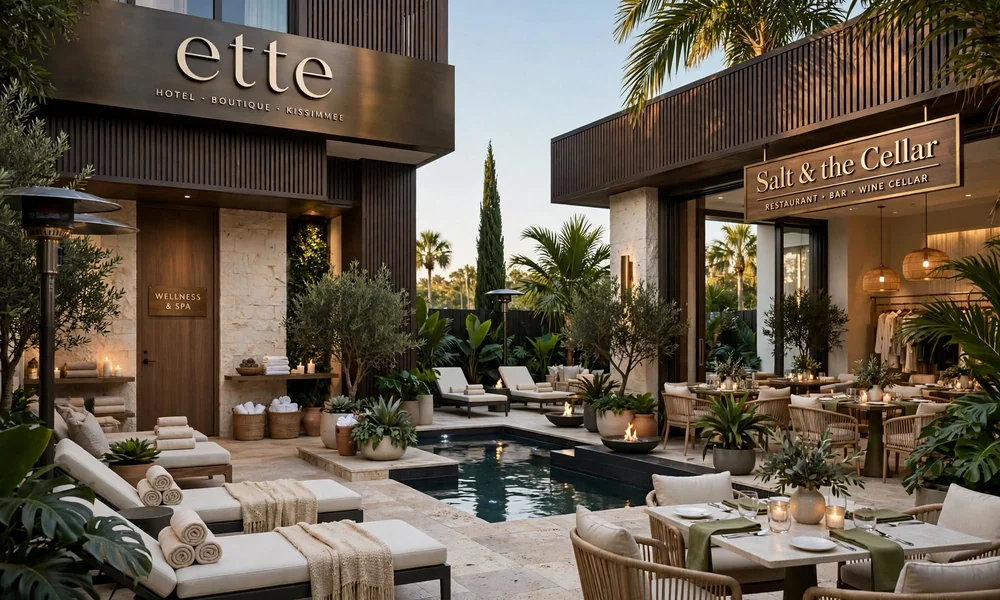 JW Marriott Bonnet Creek Resort rooftop pool and luxury spa near Walt Disney World
