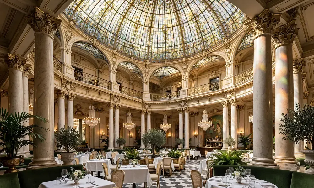 Palace Hotel San Francisco Garden Court with stained glass ceiling
