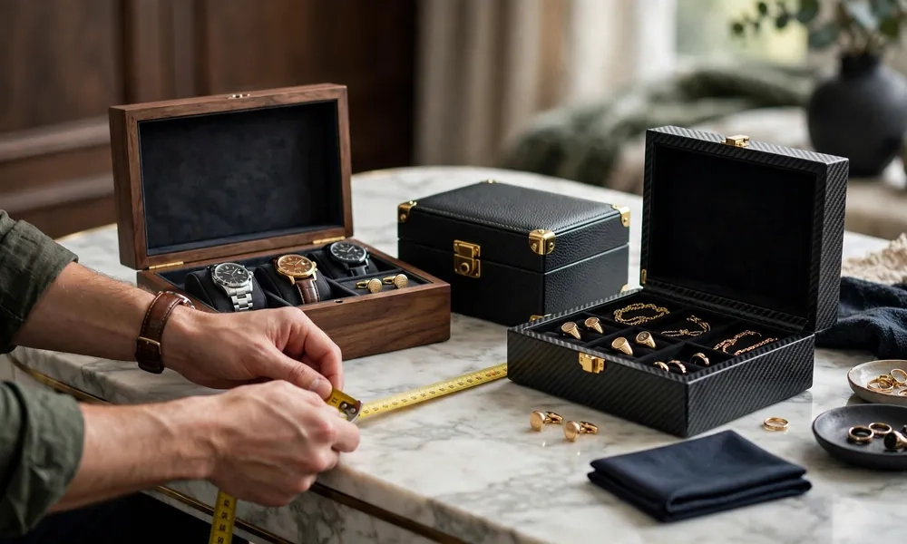 How to choose luxury men's jewelry box measuring and quality evaluation