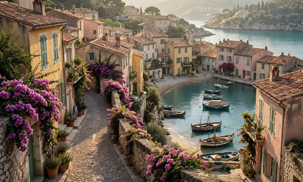 La Ponche neighborhood in Saint-Tropez with colorful traditional houses