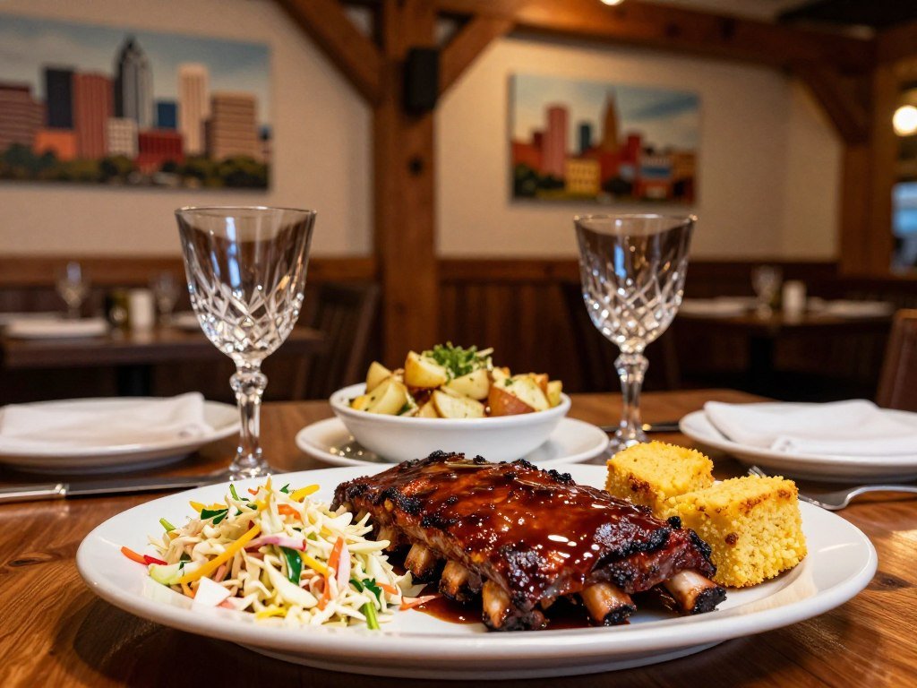 A chef-led Kansas City restaurant meal at a dining table