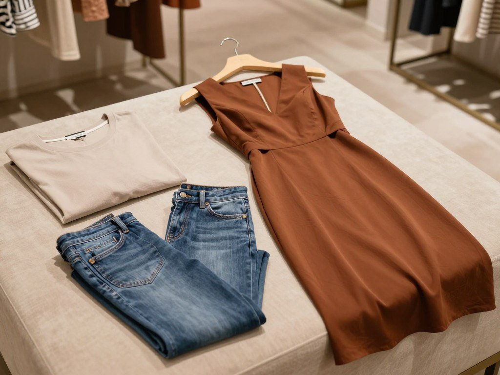Affordable clothing basics beside a Wild Oak Boutique dress Affordable clothing basics beside a Wild Oak Boutique dress