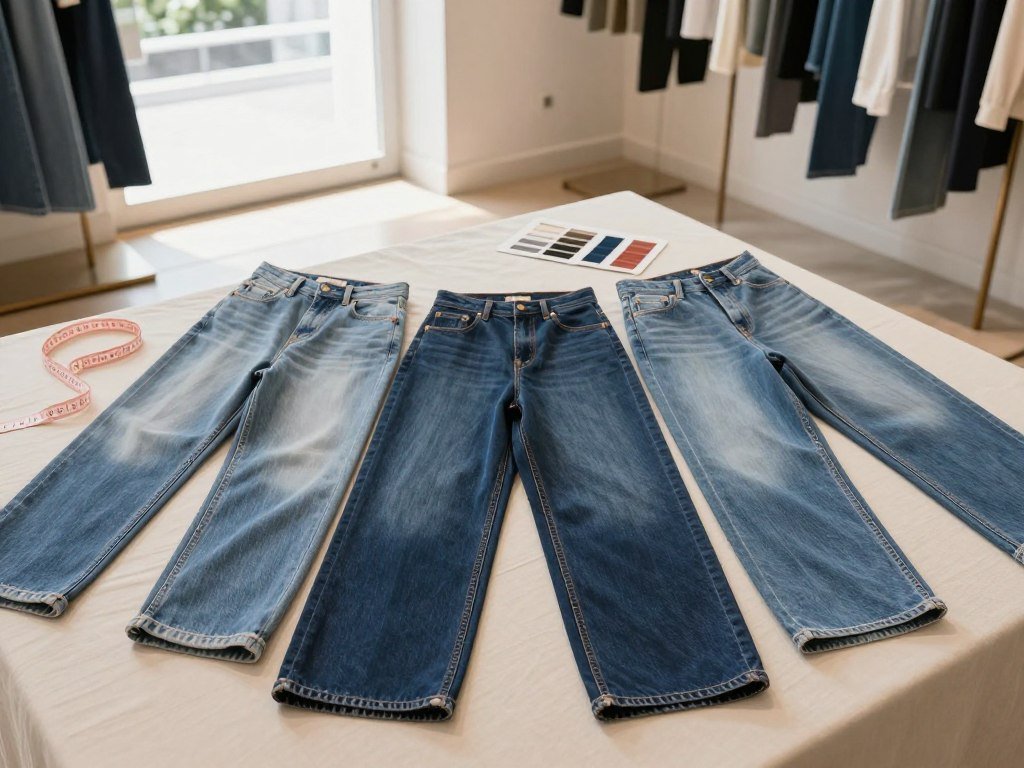 Bella wide-leg jeans with varied inseams and washes Bella wide-leg jeans with varied inseams and washes