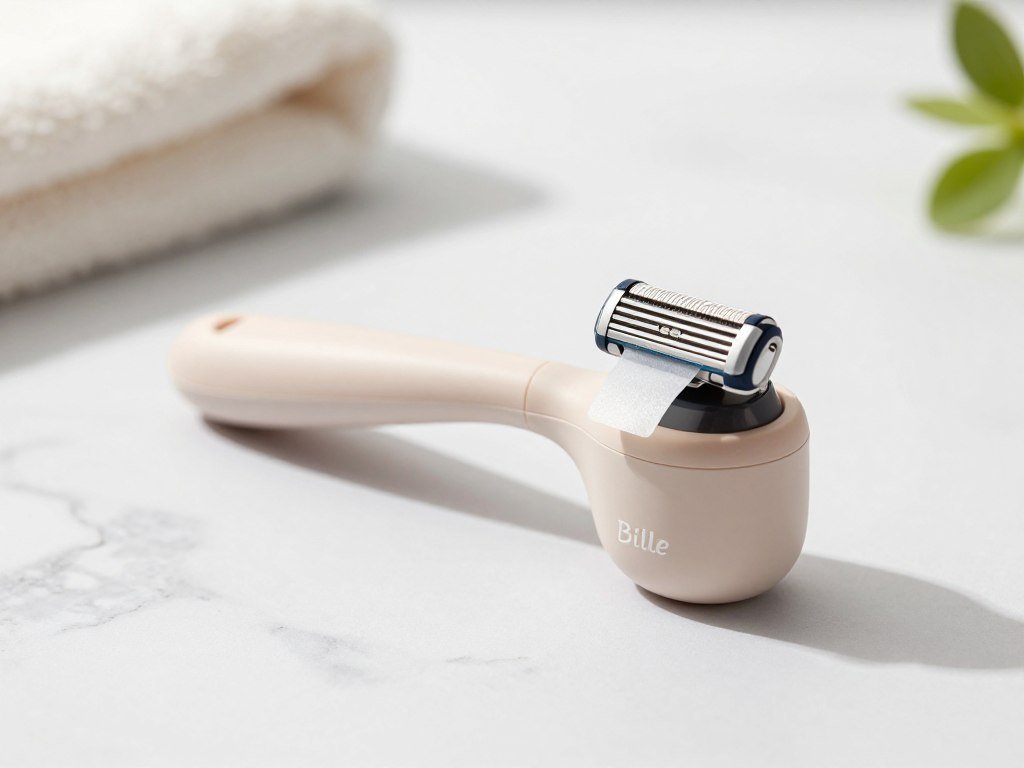 Billie Razor handle and cartridge ready for a body shave Billie Razor handle and cartridge ready for a body shave