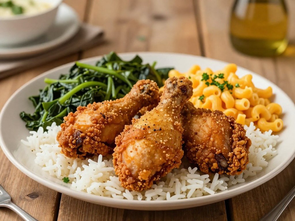 Brochu’s Family Tradition fried chicken served on a plate Brochu’s Family Tradition fried chicken served on a plate