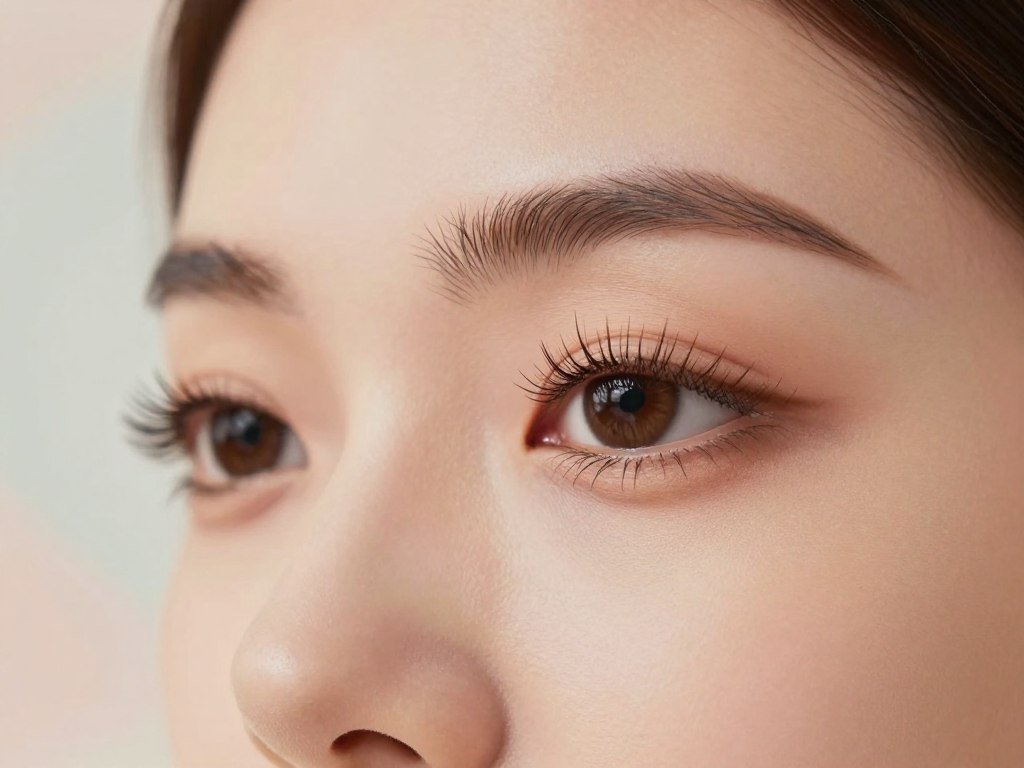 Brown volume mascara coating lashes for a fuller effect Brown volume mascara coating lashes for a fuller effect