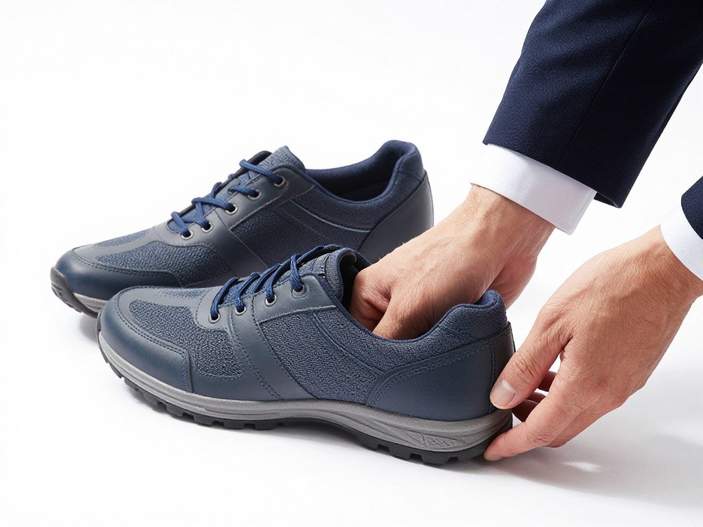 City walking shoes checked for heel movement and fit City walking shoes checked for heel movement and fit