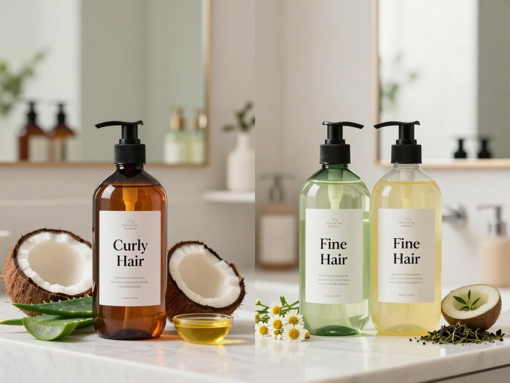 Curly and fine hair need different shampoo and conditioner choices