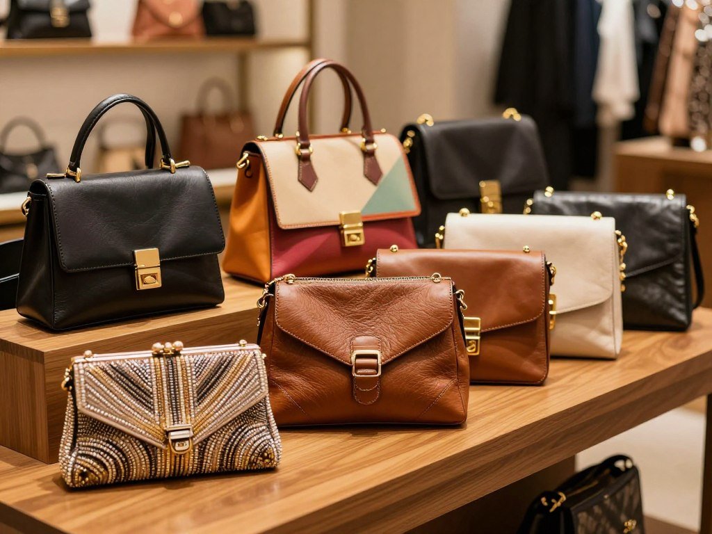 Designer shoulder bag lineup spanning several fashion eras Designer shoulder bag lineup spanning several fashion eras