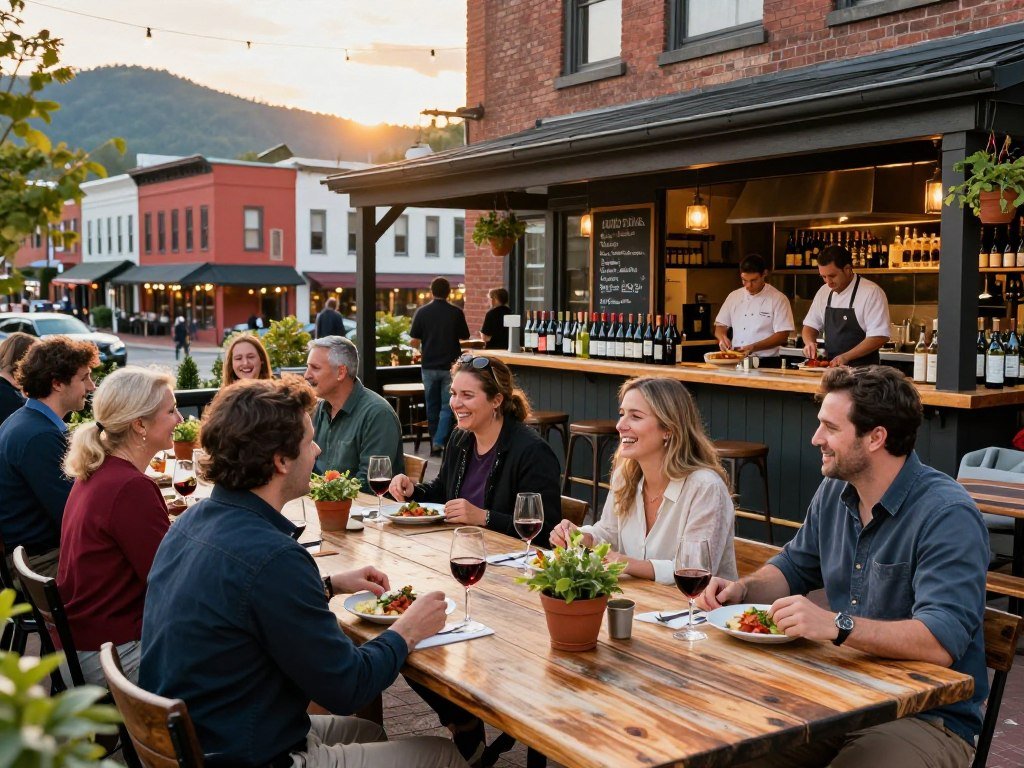 Distinctive Asheville food scene with wine bar and grill Distinctive Asheville food scene with wine bar and grill