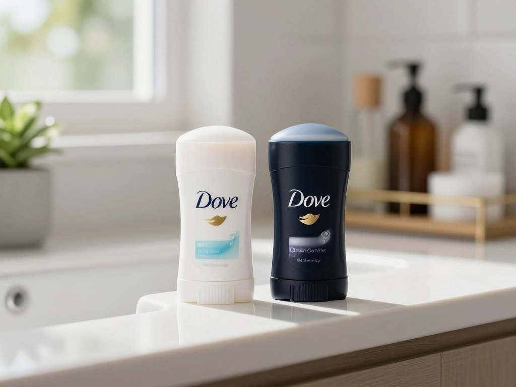 Dove Clean Comfort stick beside aluminum-free deodorant Dove Clean Comfort stick beside aluminum-free deodorant
