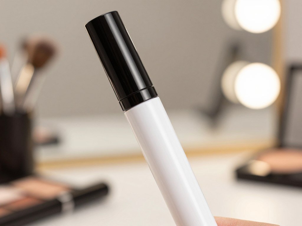 Drugstore tubing mascara with white primer and black topcoat Drugstore tubing mascara with white primer and black topcoat