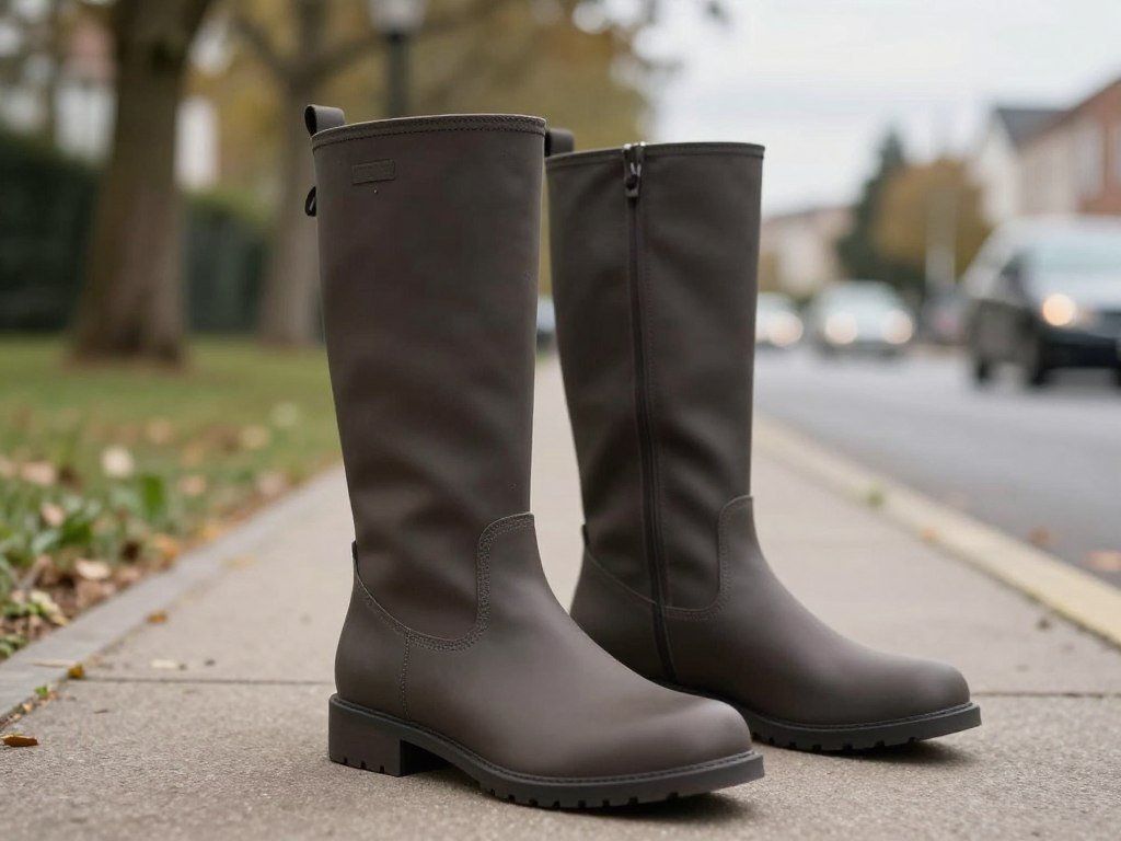 Everyday calf boots with low heels and waterproof finishes Everyday calf boots with low heels and waterproof finishes