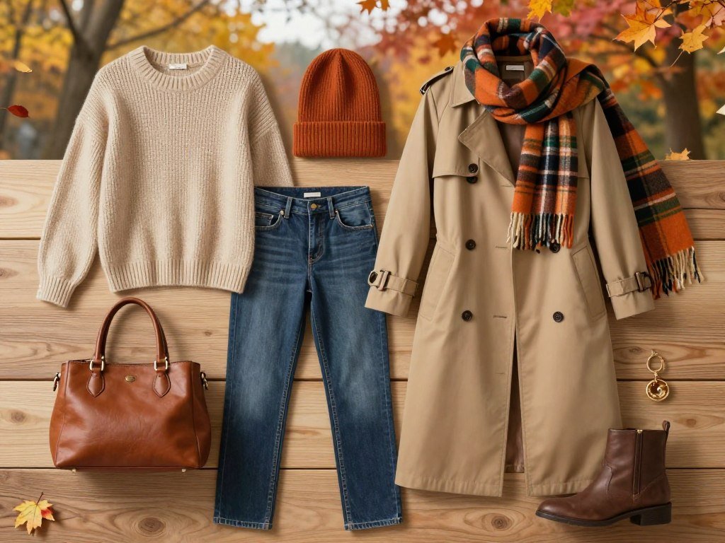 Fall capsule wardrobe pieces tested in several outfit combinations