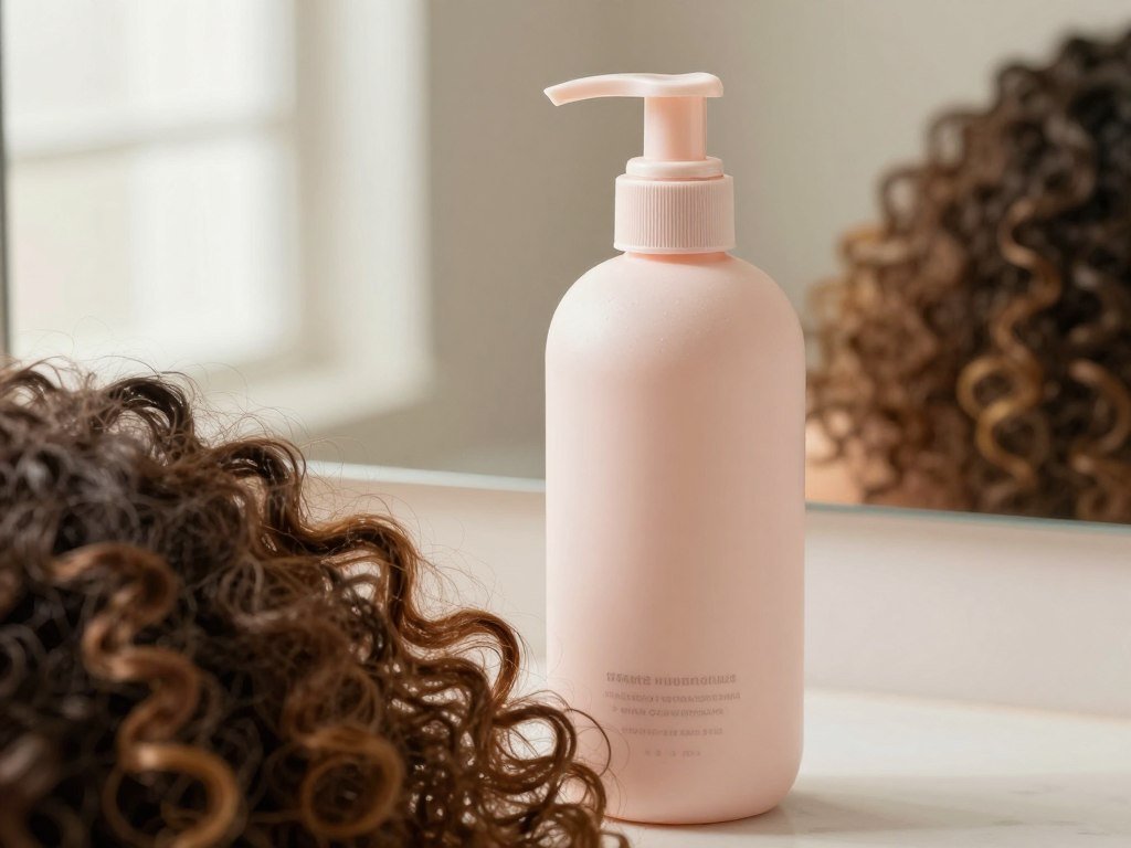 Fine and coarse curls beside a lightweight conditioner Fine and coarse curls beside a lightweight conditioner