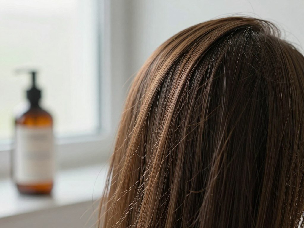 Fine hair lifted at the roots after a targeted cleanse