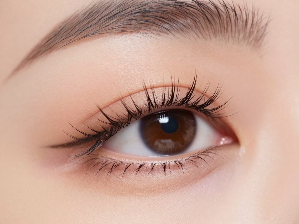 Fine lashes separated with a flexible mascara formula