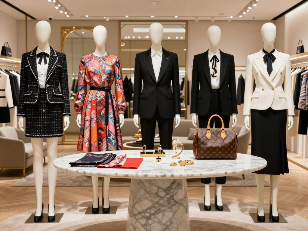 Five leading French fashion houses compared by signature category