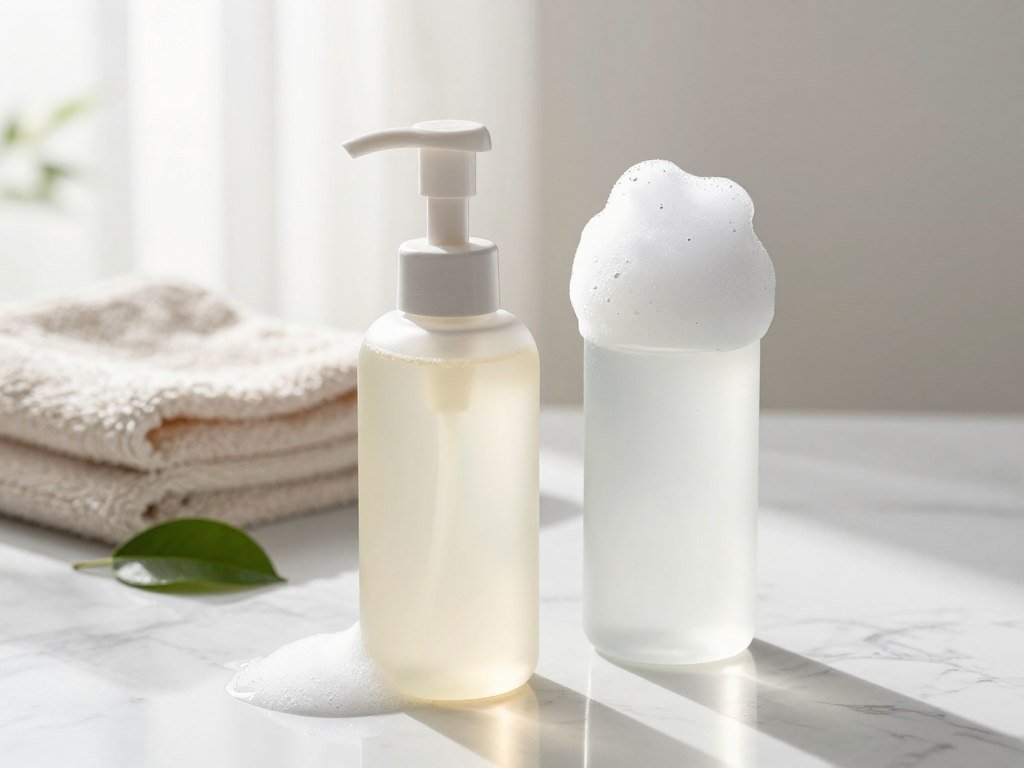 Gel cleanser and foam cleanser for oily skin Gel cleanser and foam cleanser for oily skin