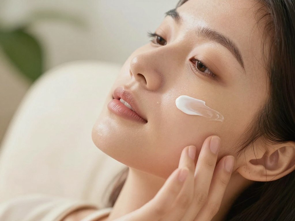 Hydrogel Cream applied in a small amount to the face Hydrogel Cream applied in a small amount to the face