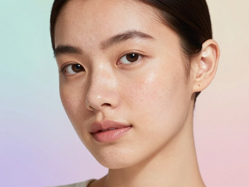 Lightweight skin tint blended across acne-prone skin Lightweight skin tint blended across acne-prone skin