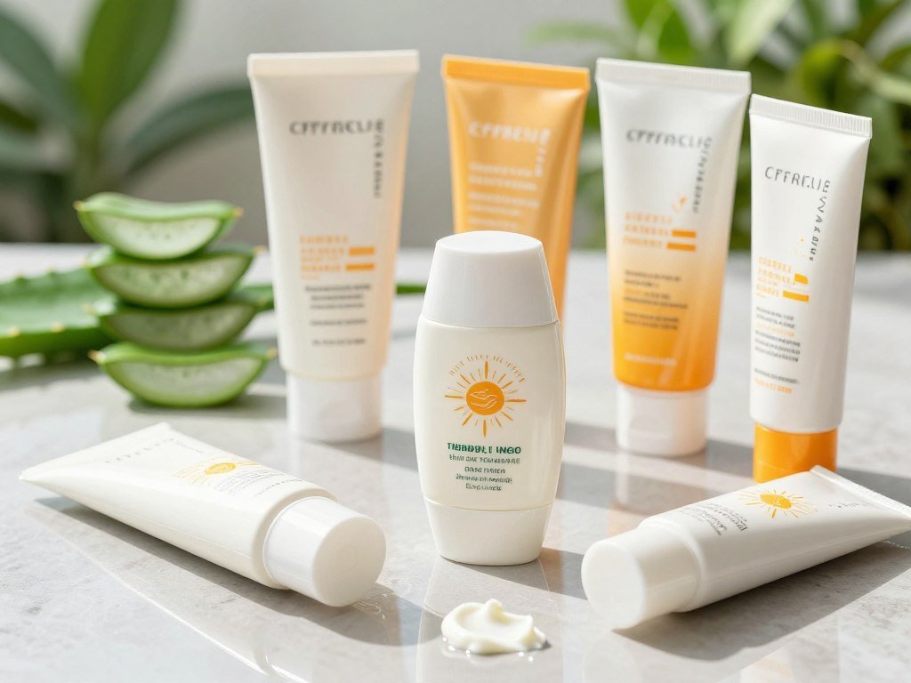 Lightweight sunscreen textures for oily and dry skin types