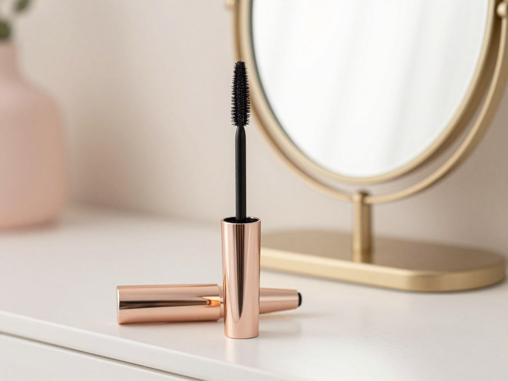 Mascara brush and mirror set out for an ease of use review Mascara brush and mirror set out for an ease of use review